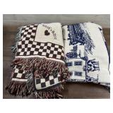 2 Decorative throw blankets