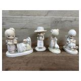 Flat of 4- Precious Moments figurines