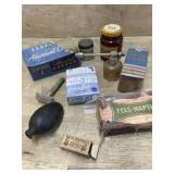 Box lot of vintage medicine bottles and boxes