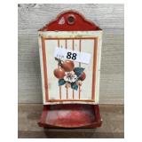 Red match box holder