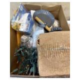 Box lot with book, antenna, lights and misc.