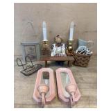 Flat of Electric candlesticks and misc. americana