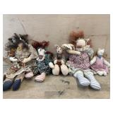 Flat with 4 rag dolls