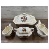 Steubenville Ivory vegetable bowl, sugar,