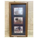10x18 Wood framed Americana prints