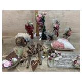 Box of votive cups, candle sticks, decorator