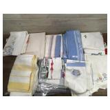 Stack of old table linens