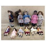 Box of 5 American girl doll miniatures and 5