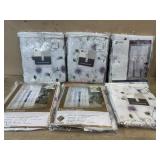 6 packages of 60x84 sheer flower panel curtains