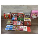 Basket of decks of playing cards