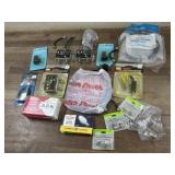 Flat of radio shack tv connectors and misc,