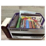 Box lot of hard back books