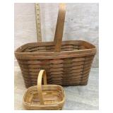 1991 Longaberger single handle basket 9x13x8