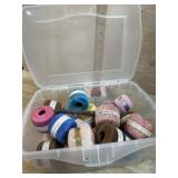 Tote of crochet threads