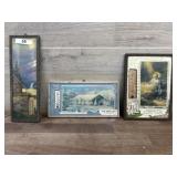 3- Vintage advertising thermometers