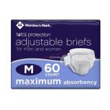 Adjustable Briefs for Men and Women, 60 Ct