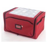 Red Ornament Storage Box With Dividers