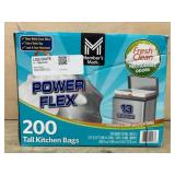 Power Flex Tall Kitchen Bags, 200 Count