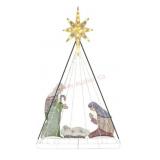 6 Ft Pre-Lit Nativity Scene with Lights