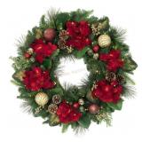 32-Inch Pre-Lit Decorated Wreath