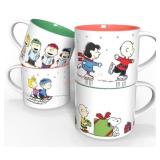 Zak Designs 4-Piece Ceramic Holiday Mug Set
