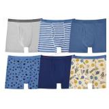 Boys Medium 6-Pack Organic Cotton Boxer Brief