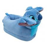 Blue Plush Character Slippers, Size 11/12