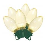 50ct LED C9 Warm White Lights, 21ï¿½ Length