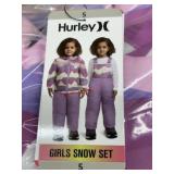 Girls size 5 hurley snow suit