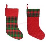 Red and Green Plaid Christmas Stockings
