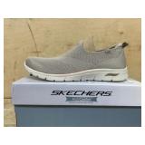 Skechers Taupe Slip-On Ladies Shoes, Size 11