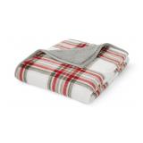 Plaid Sherpa-Backed Cozy Throw Blanket