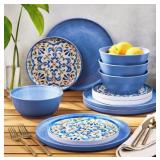 12-Piece Melamine Dinnerware Set