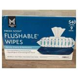 Flushable Wipes Fresh Scent, 540 Count