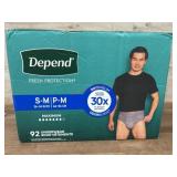 Depend Fresh Protection Underwear, S-M, 92 Ct
