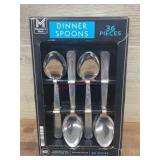 36 Stainless Steel Dinner Spoons