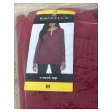 Ladies rafaella medium v neck top