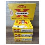 4 boxes western super 8, 30-06 sf pt 180 grain