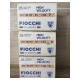 3 boxes of fiocchi 20 gauge ammo 25 per box