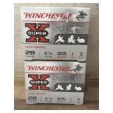 2 boxes Winchester super x 28 ga 2 3/4 in 1205