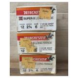 3 boxes or Winchester 12 ga shells 25 per box