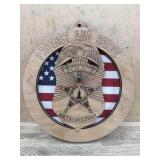Protect and serve police wall plaque