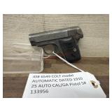 ID# 6549 COLT model AUTOMATIC DATED 1910 25 AUTO C