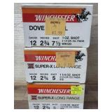 3 boxes or Winchester 12 gauge shells 25 per box