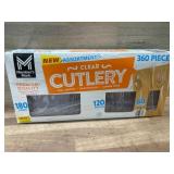 Clear Cutlery Assortment, 360 Pieces