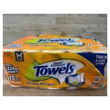 Orange Top Towels, 15 Mega Rolls