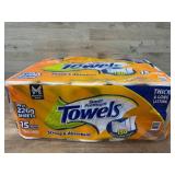 Orange Top Paper Towels, 15 Rolls