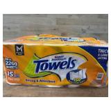 Orange Top Paper Towels, 15 Rolls