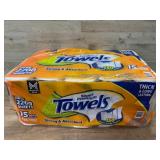 Orange Top Towels, 15 Mega Rolls
