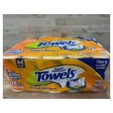 Orange Top Towels, 15 Mega Rolls